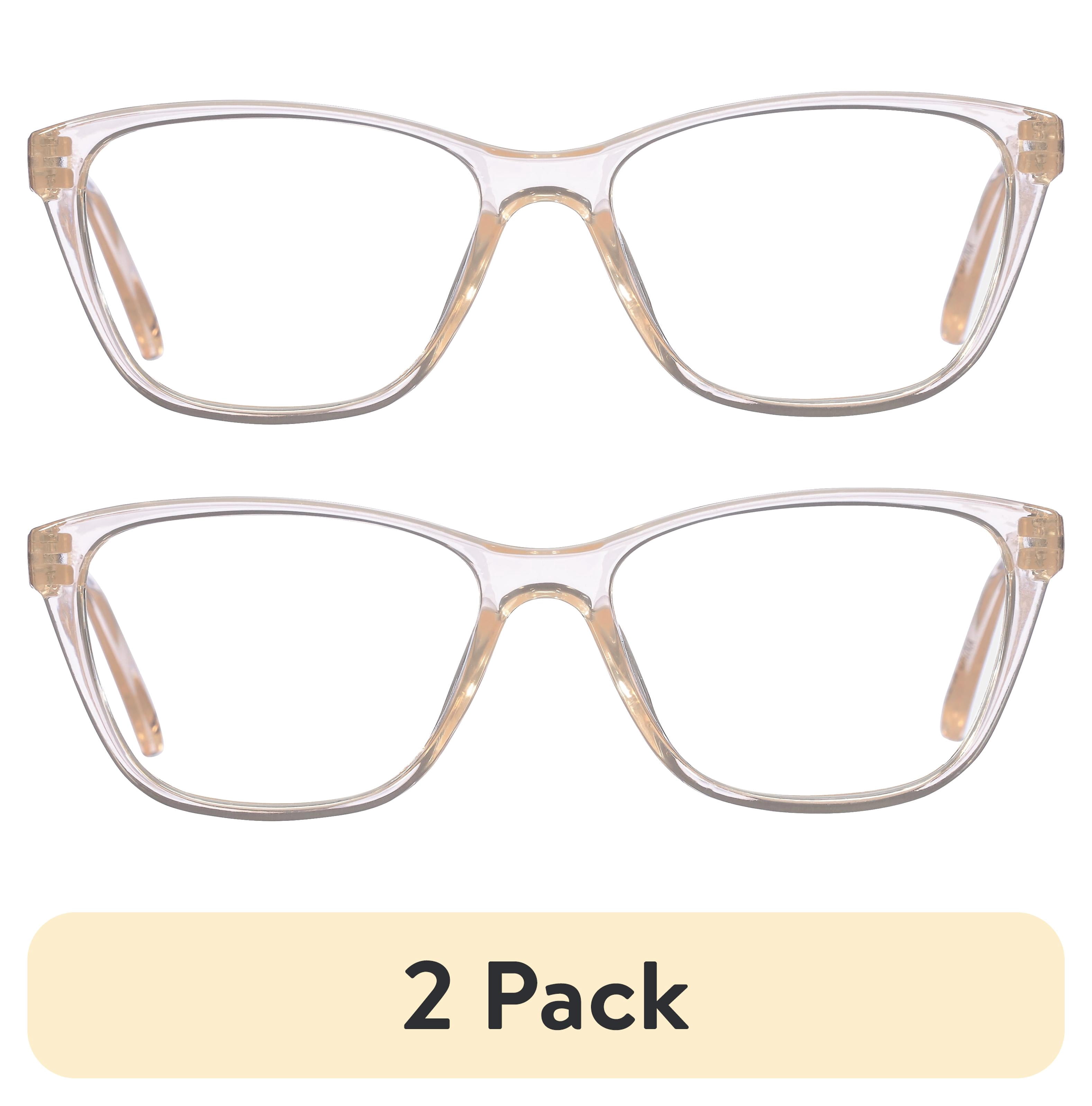 (2 pack) B.E Bio Eyes Womens Cateye Reading Glasses Made from Recycled Plastic Sage +2.50 in Nude
