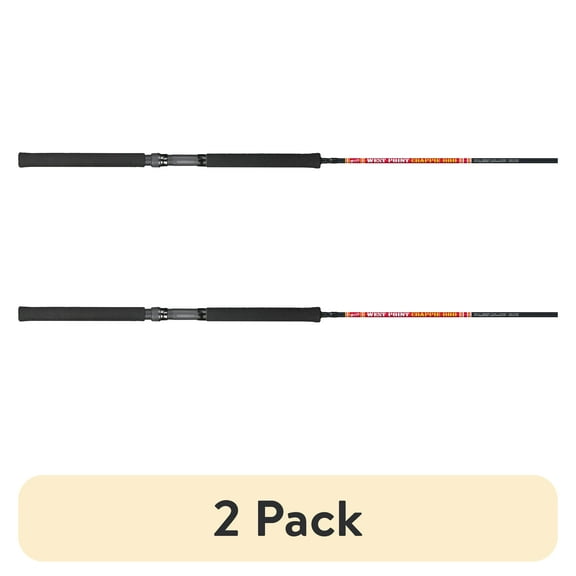 (2 pack) B&M WPCR10 West Point Crappie 2 Piece 10' Fishing Spinning Rod