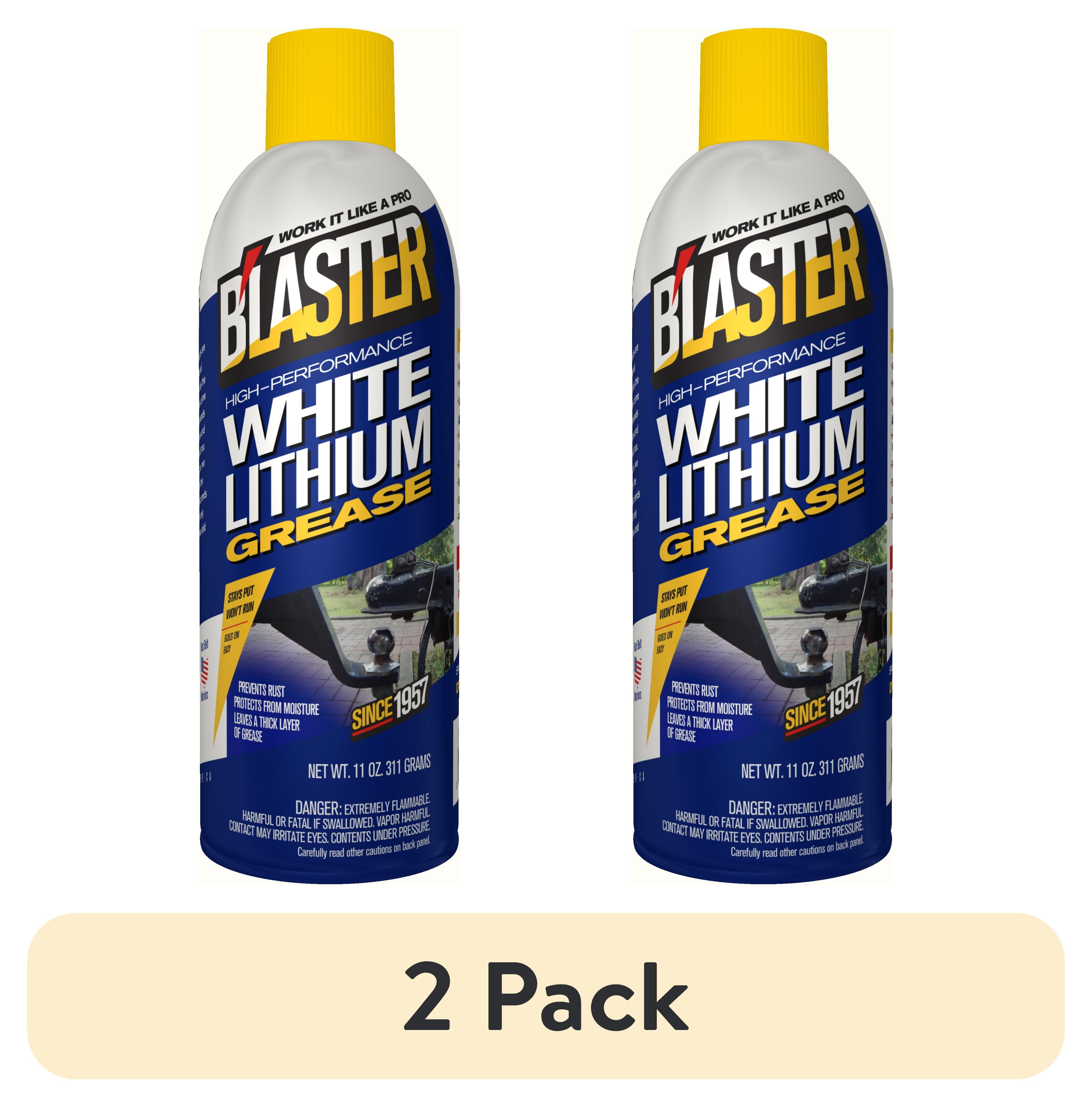 B'laster White Lithium Grease - 11 Oz Can, Pack Of 6, High-Temp Lubricant