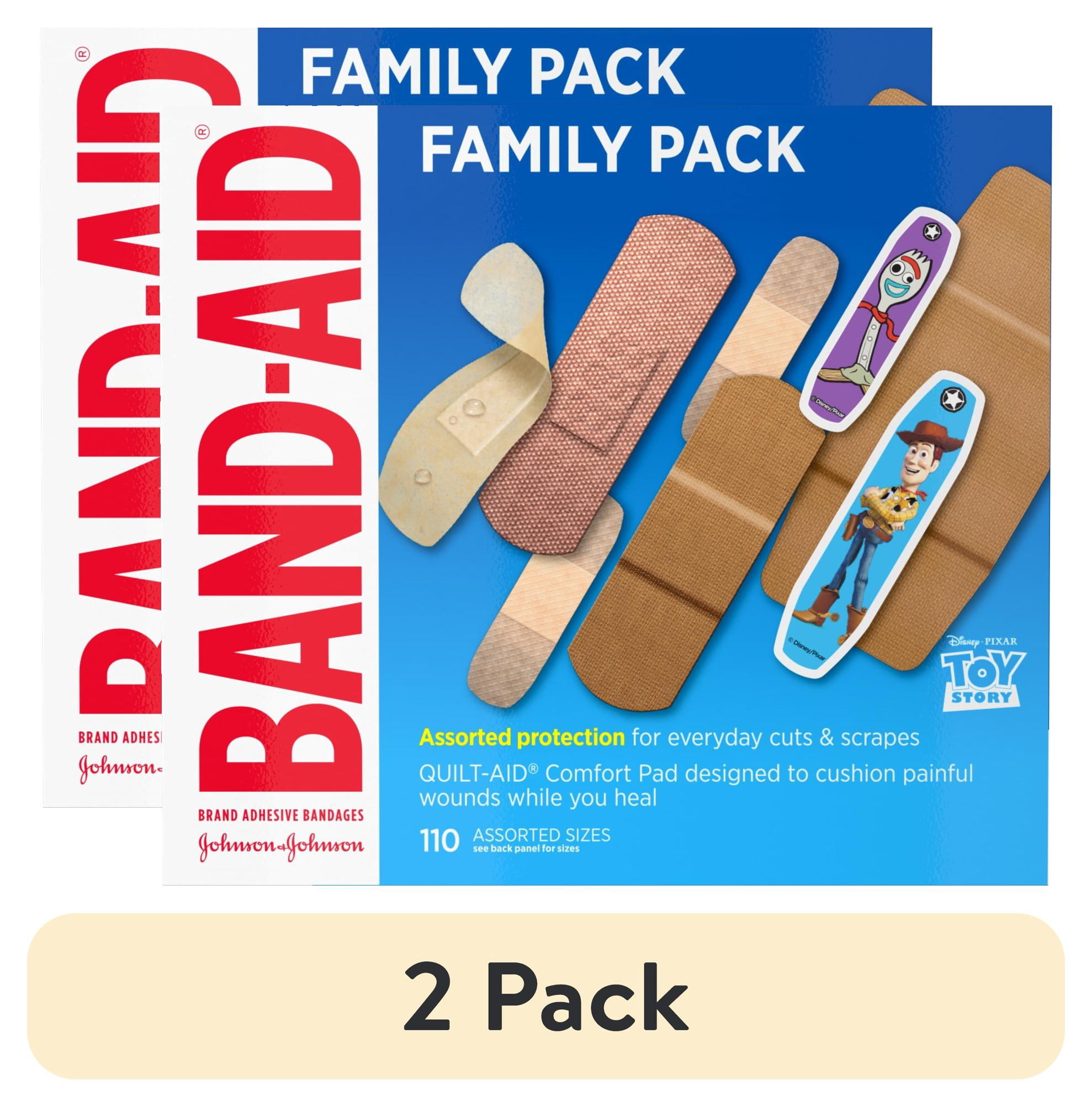 (2 pack) BAND-AID Brand Adhesive Bandage Family Variety Pack, Assorted, 110 Count