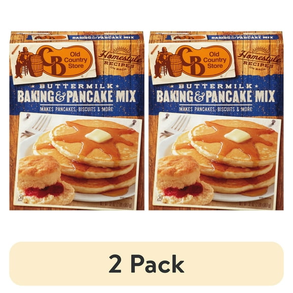 (2 pack) BC Old Ctry Store Buttermilk Baking & Pancake Mix 32 oz. Box