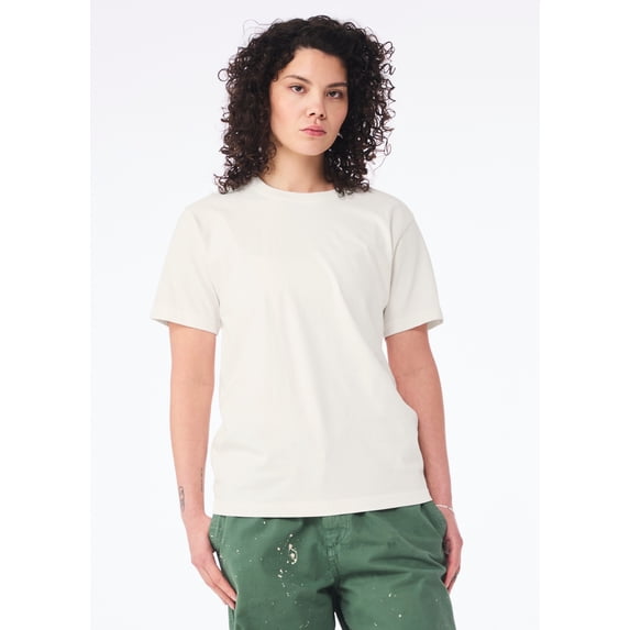 (2 pack) BELLA+CANVAS Adult Unisex Heavyweight Garment Dye T-Shirt for Crafting, Vintage White, Medium