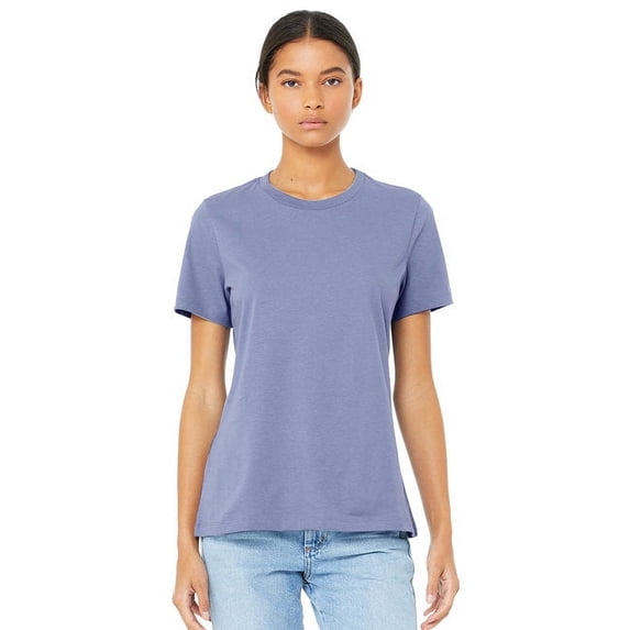 (2 pack) BELLA + CANVAS - Women’s Relaxed Jersey Tee - 6400 - Lavender Blue - Size: L