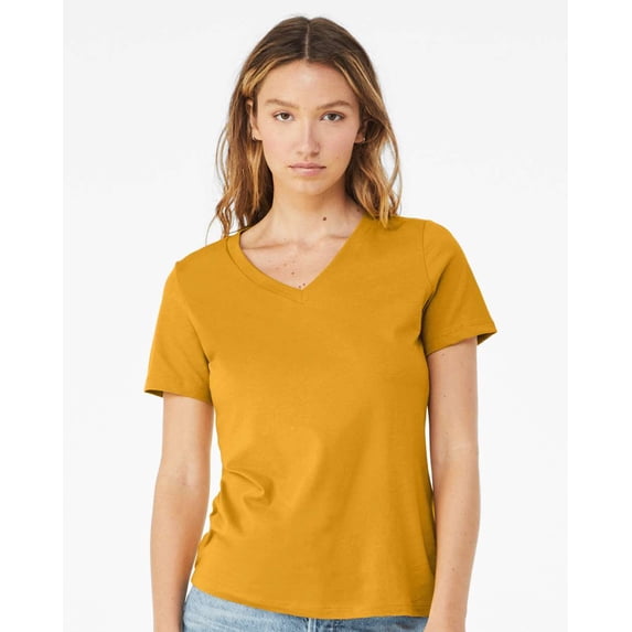 (2 pack) BELLA + CANVAS Women’s Relaxed Jersey V-Neck Tee