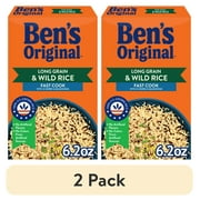 (2 pack) BEN'S ORIGINAL Long Grain Rice and Wild Rice, Fast Cook Rice, 6.2 OZ Box