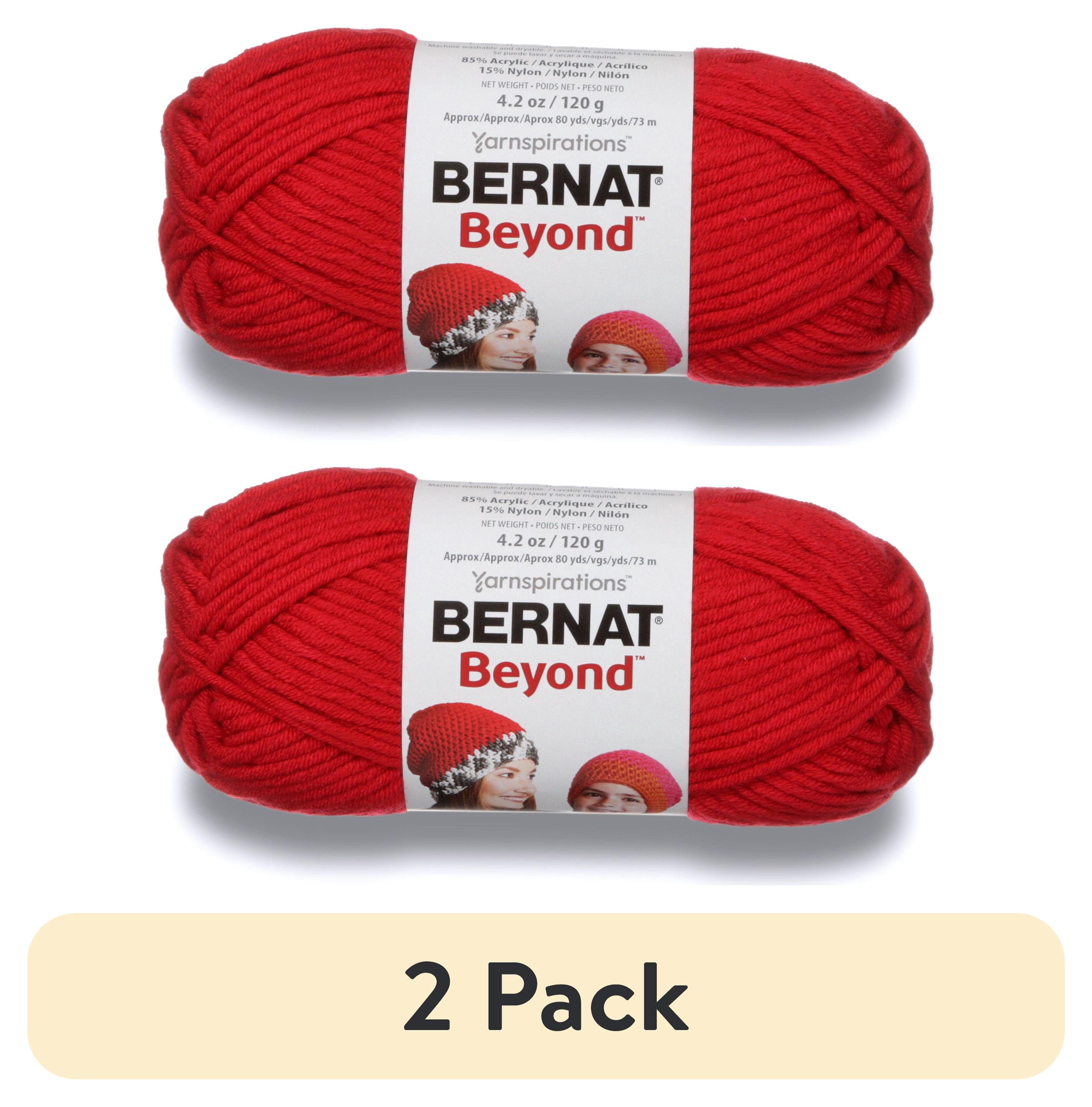 (2 pack) BERNAT BEYOND YARN (120G/4.2OZ), RED - Walmart.com