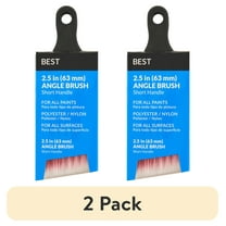 (2 pack) BEST 2.5" Polyester-Nylon Rubber Short Angle Brush