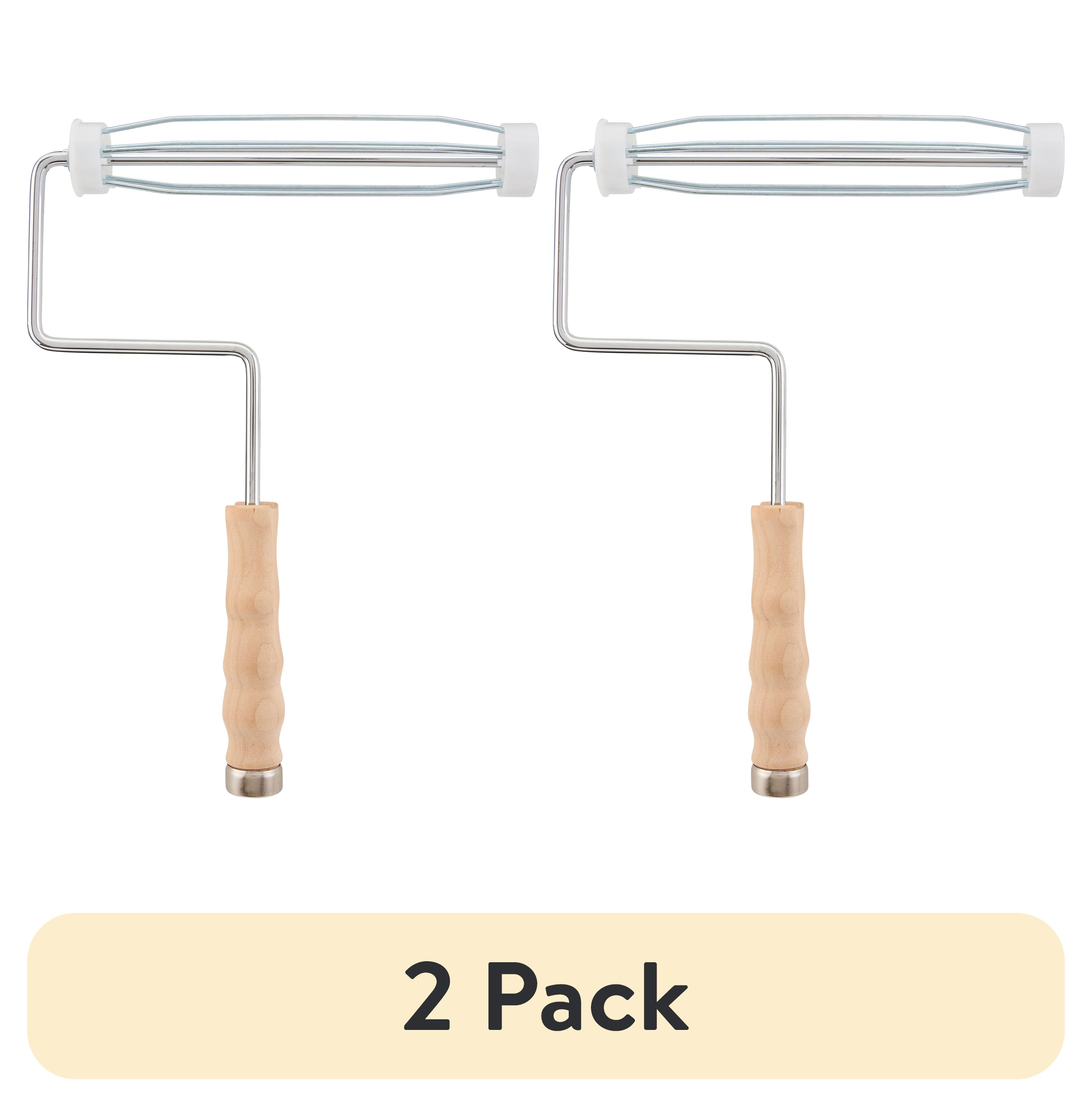 (2 pack) BEST by Linzer 9" Wood Handle Paint Roller 5-Wire Metal Cage Frame