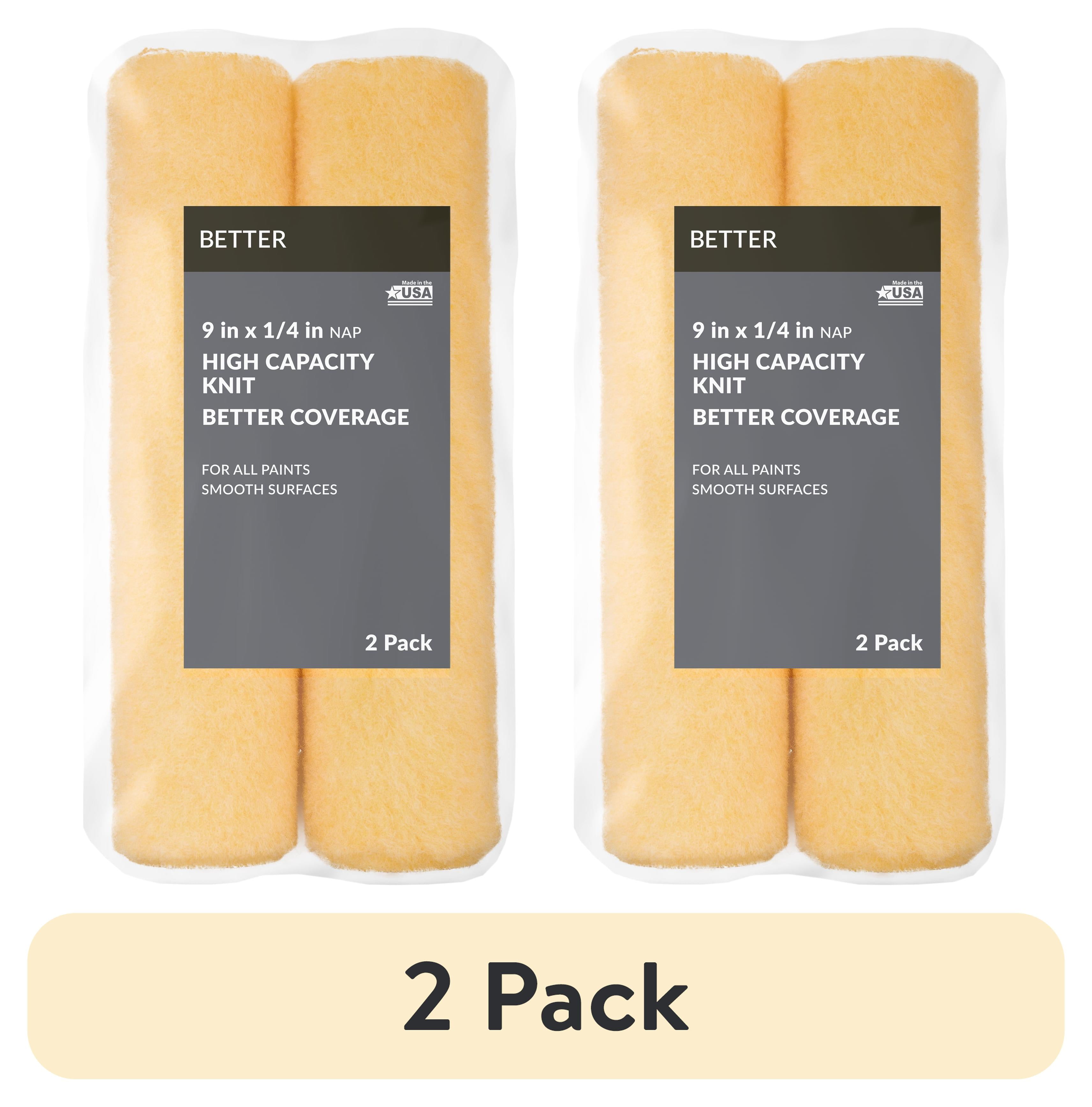 (2 pack) BETTER 9 in x 1/4 in nap High Density Knit Paint Roller Cover, 2 Pack
