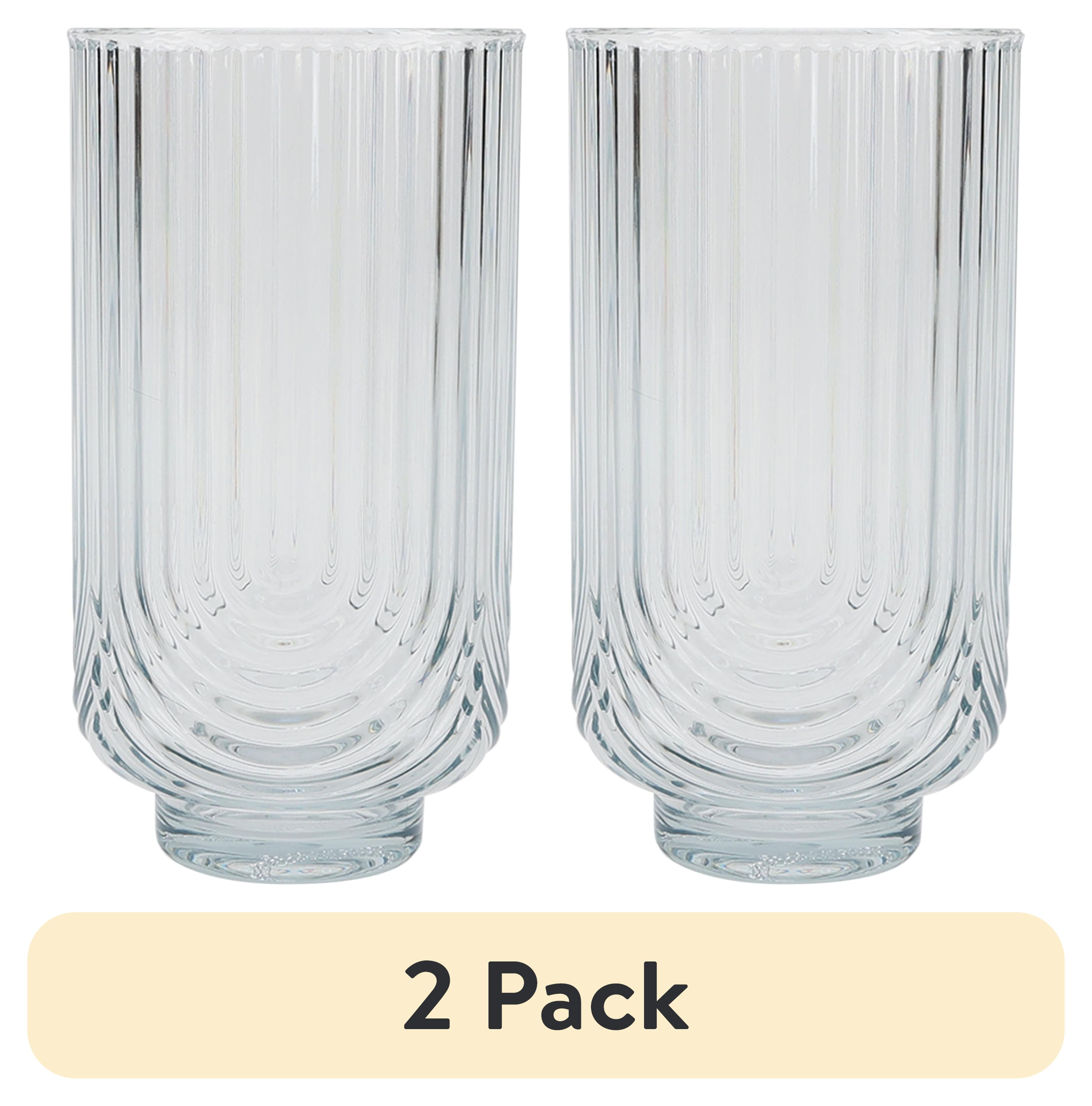 (2 pack) Better Homes & Gardens 21-Ounce Tritan Tall Ribbed Arch Tumbler, Teal