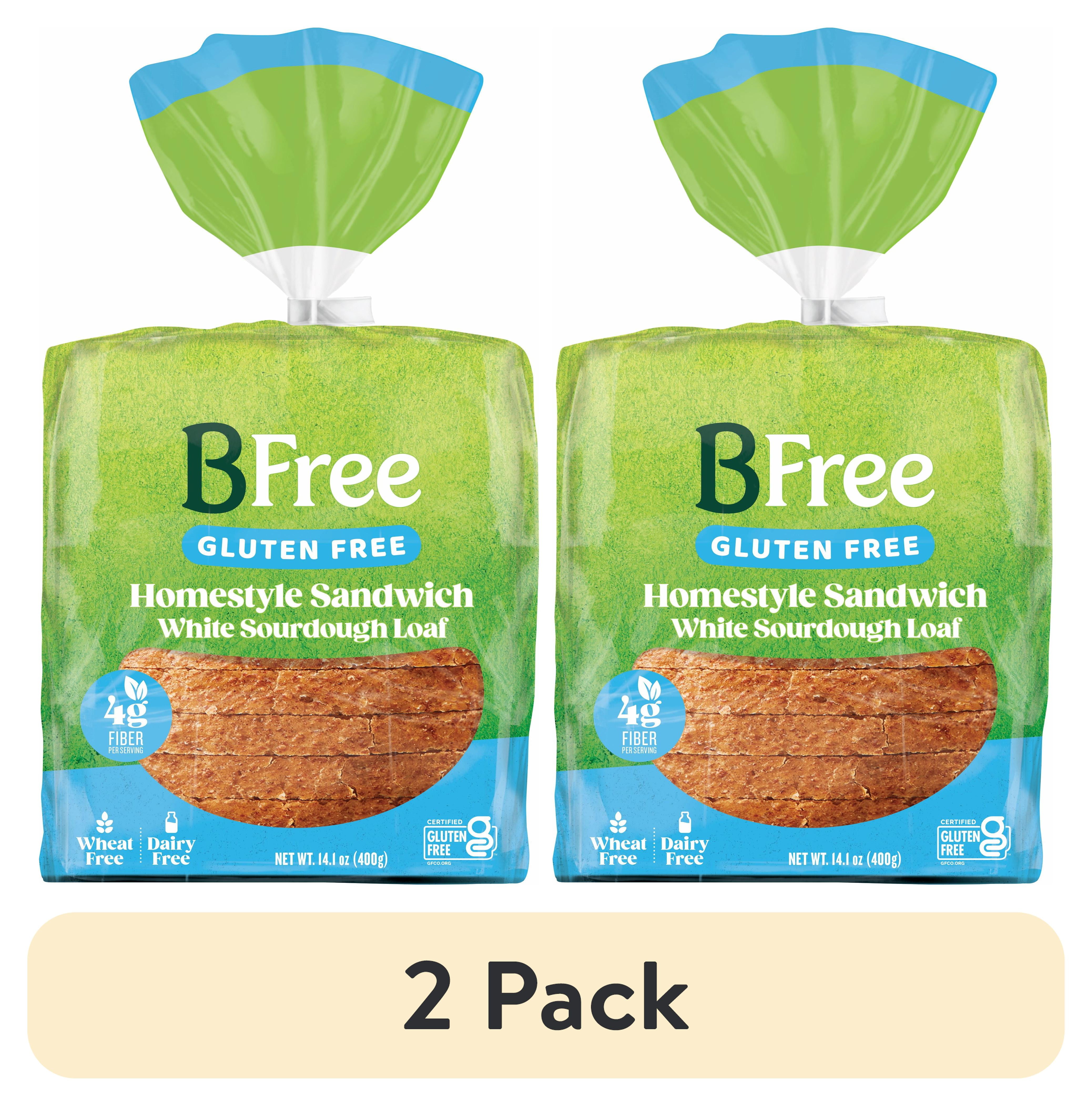 (2 pack) BFree Foods, Gluten Free, Homestyle Sandwich White Sourdough Loaf, 14.1oz, 1 loaf