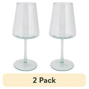 (2 pack) Better Homes & Gardens 17-Ounce Tritan Flare Wine Glass, Teal