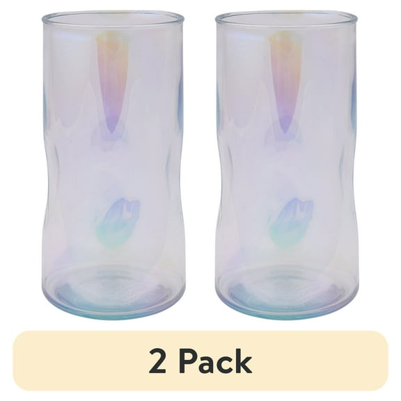(2 pack) Better Homes & Gardens Plastic Iridescent 21-Ounce Tall Tumbler