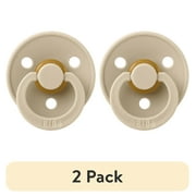2 pack BIBS Colour, Natural Rubber Latex Pacifier Size 1, 0-6 Months, Vanilla, Gender-Neutral, 1 Count