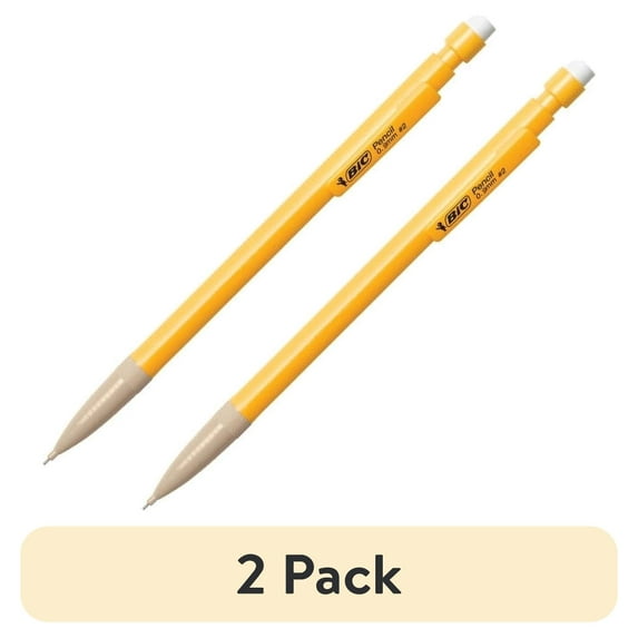 (2 pack) BIC 12pk Students Choice Pencil, 9 mm, Yellow Barrel