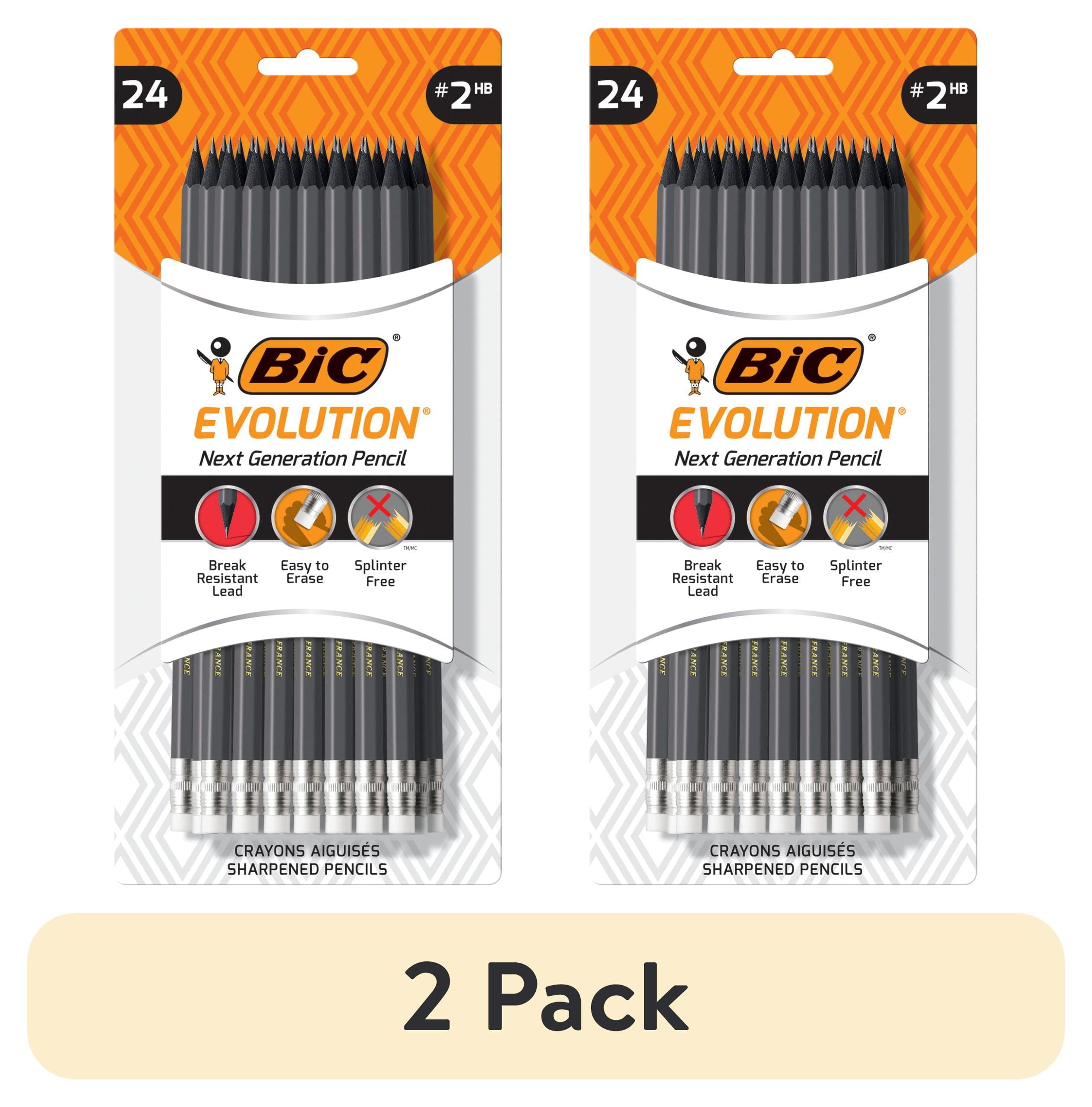 BIC Evolution Cased Pencil, #2 Lead, Gray Barrel, 18 Count