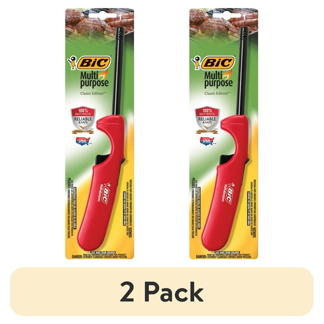 (2 pack) BIC Multi-Purpose Lighter, 1 Count (Colors May Vary)