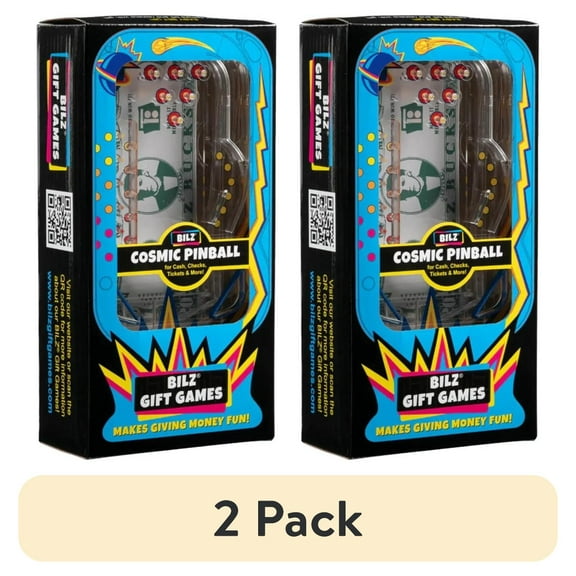 (2 pack) BILZ Cosmic Pinball - Fun Money Gifting Puzzle Game for Ages 8+ - Fits Cash, Checks, Tickets, Gift Cards, and Notes - Perfect Stocking Stuffer