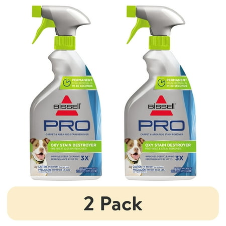 (2 pack) BISSELL Pro Oxy Stain Destroyer Pet Pretreat & Stain Remover, 22 Oz.