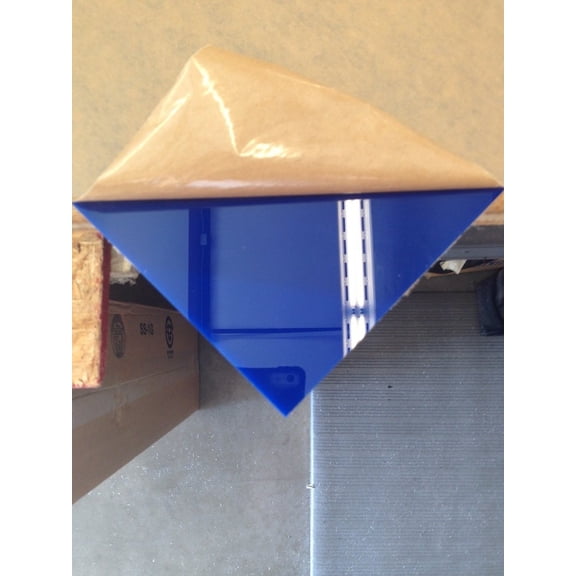 2 pack- BLUE ACRYLIC #2114- TRANSLUCENT PLASTIC SHEET 1/8" Thick 24" X 24" Nominal