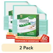 (2 pack) BOKYAN Disposable Underpads, 23 x 36 Disposable Incontinence Bed Pads for Adults, Puppy Pads, 60 Count
