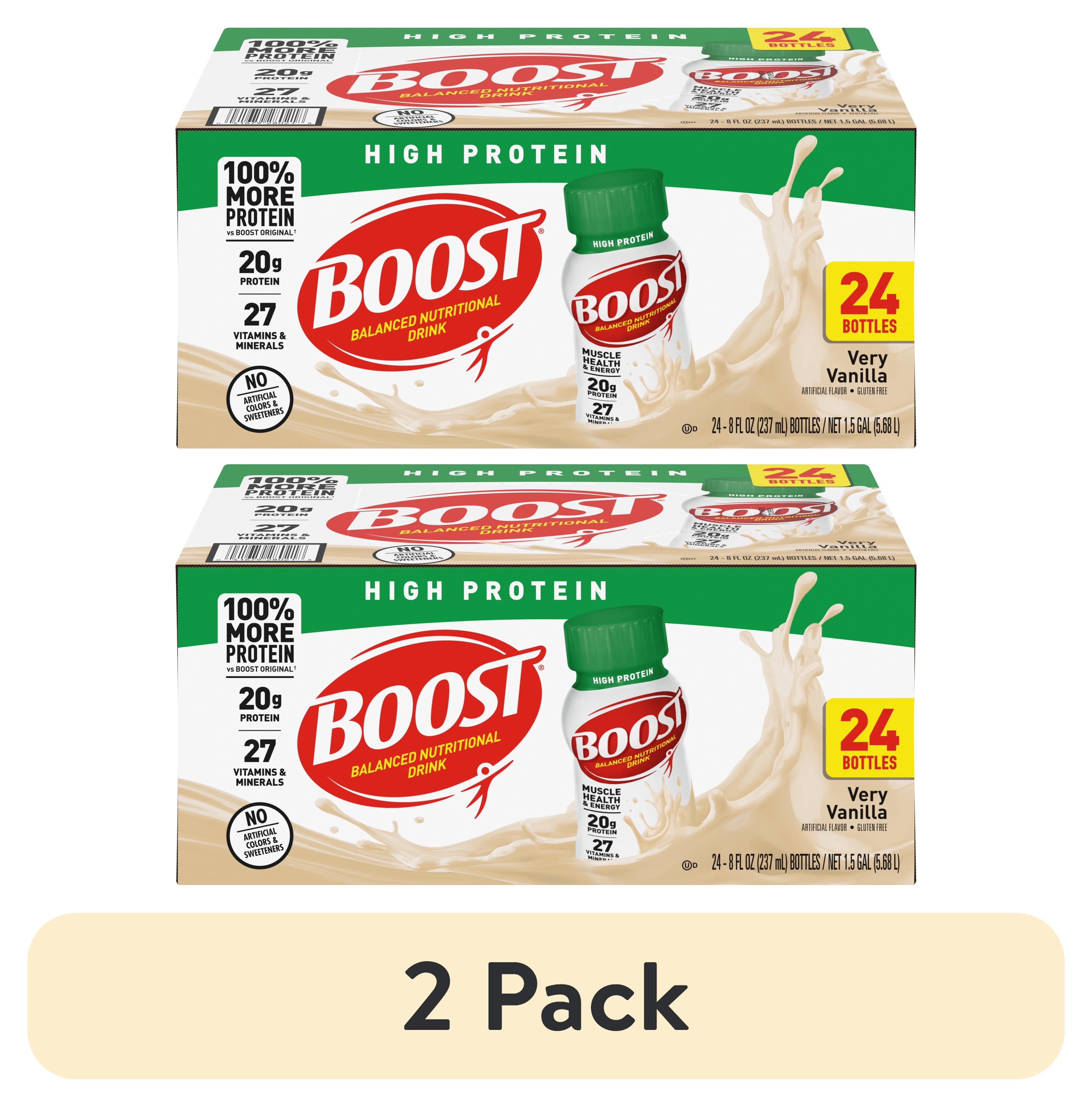 (2 pack) BOOST HIGH PROTEIN Very Vanilla 24-8 fl. oz. Bottles
