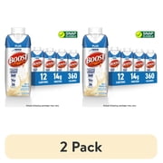 2 pack BOOST Plus Nutritional Drink Protein Shakes, Very Vanilla, 8 fl oz, 12 Pack