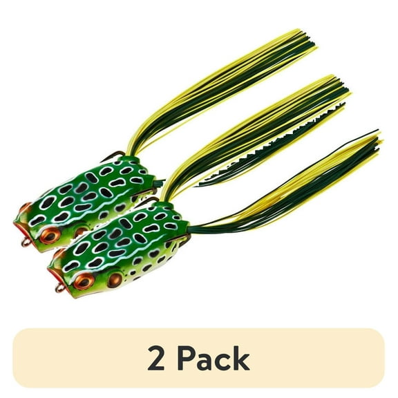 (2 pack) BOOYAH Poppin' Pad Crasher Hollow Body Frog Leopard Frog 3" 1/2 oz.