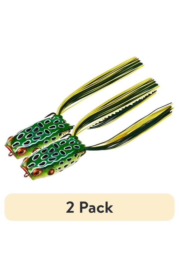 (2 pack) BOOYAH Poppin' Pad Crasher Hollow Body Frog Leopard Frog 3" 1/2 oz.