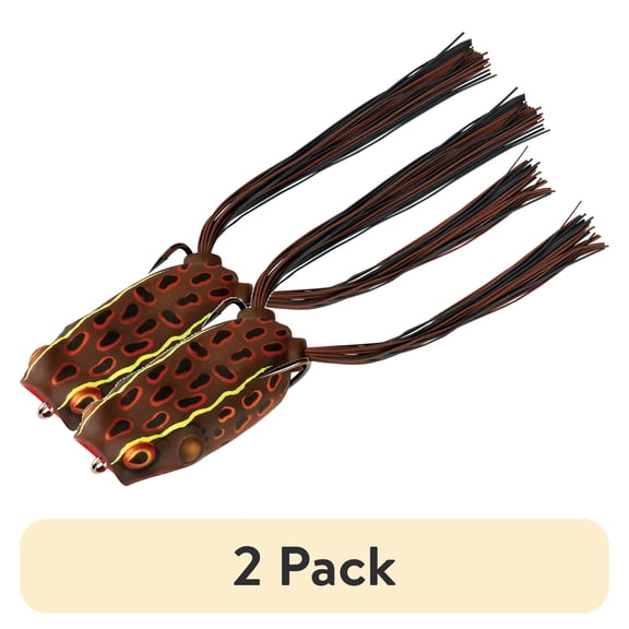(2 pack) BOOYAH Poppin' Pad Crasher Hollow Body Frog Sunburn 3" 1/2 oz.