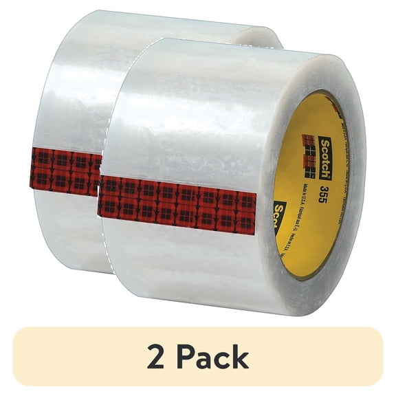 (2 pack) 3M® 355 Carton Sealing Tape, 3" x 55 Yd., Clear, Case Of 6