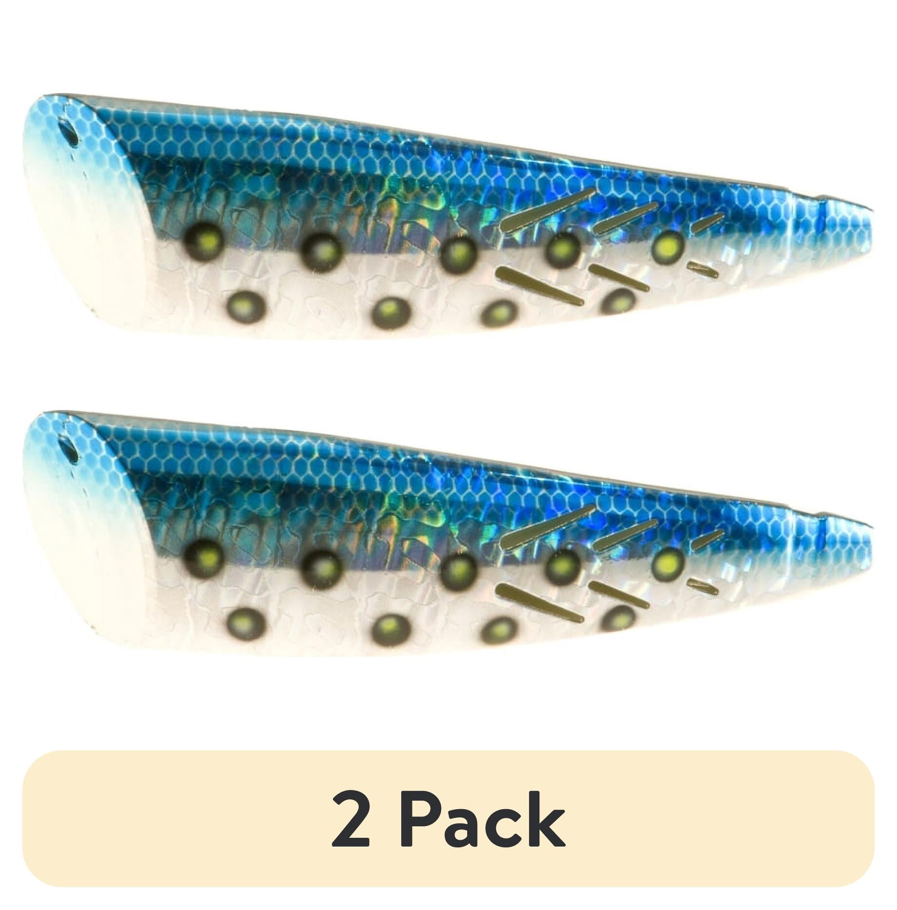 (2 pack) Brad's Killer Fishing, Super Bait Cut Plug, 4", Blue Magic