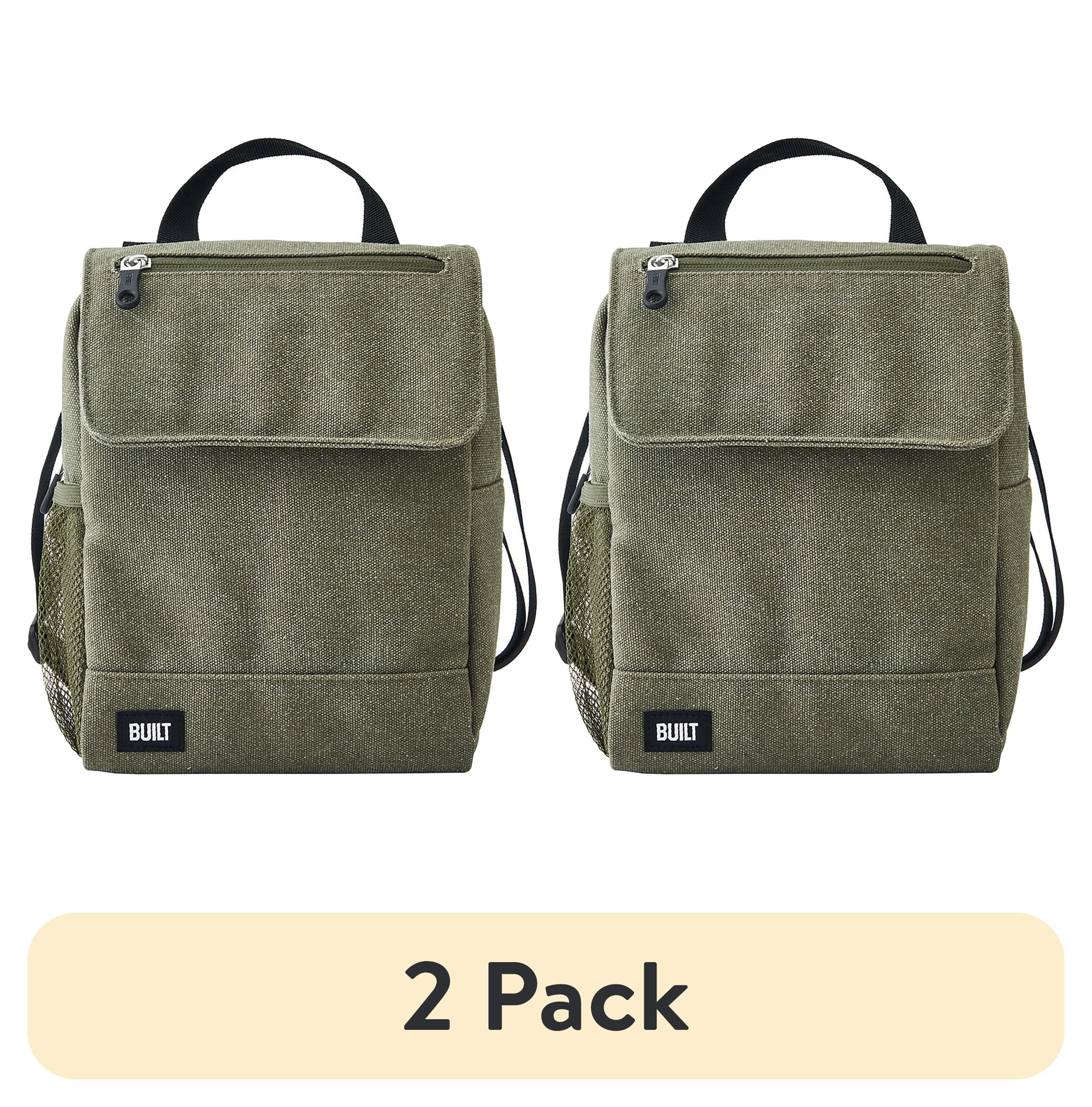 (2 pack) BUILT Oxford Adult Lunch Sack Sage Green