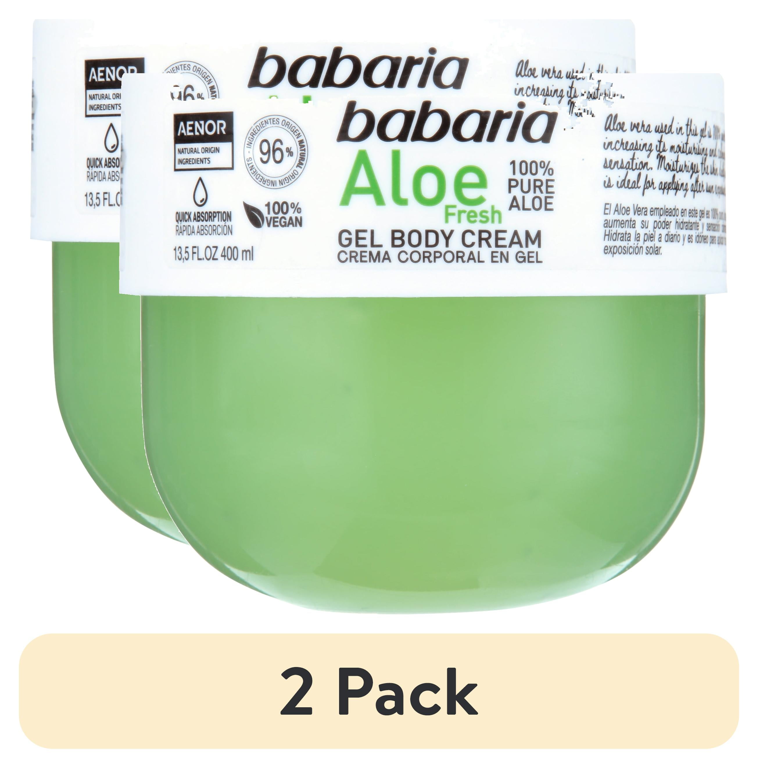(2 pack) Babaria Aloe Vera Fresh Body Lotion 13.5 fl oz, Freshness, Hydration, and Moisturizing for Your Skin