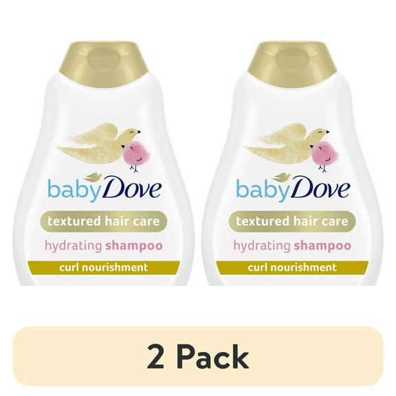 (2 pack) Baby Dove Curly Hair Hydrating Baby Shampoo Curl Nourishment Tear-Free, 13 oz