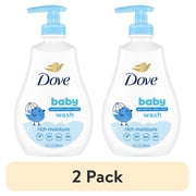 2 pack Baby Dove Sensitive Skin Care Baby Wash For Baby Bath Time Rich Moisture Hypoallergenic And Tear-Free,13 fl oz