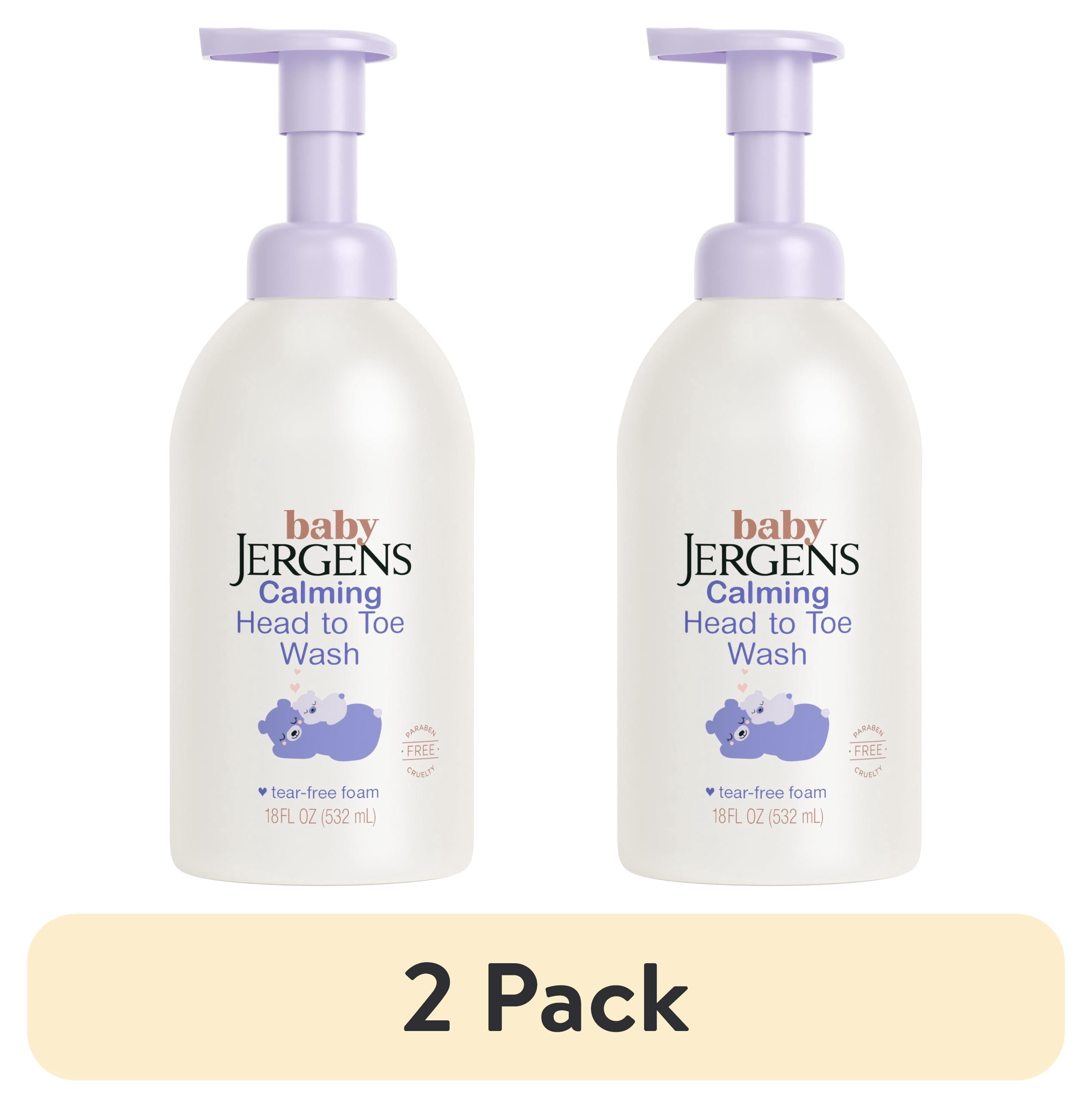 2 pack) Baby Jergens Calming Head to Toe Foaming Wash, Tear-free