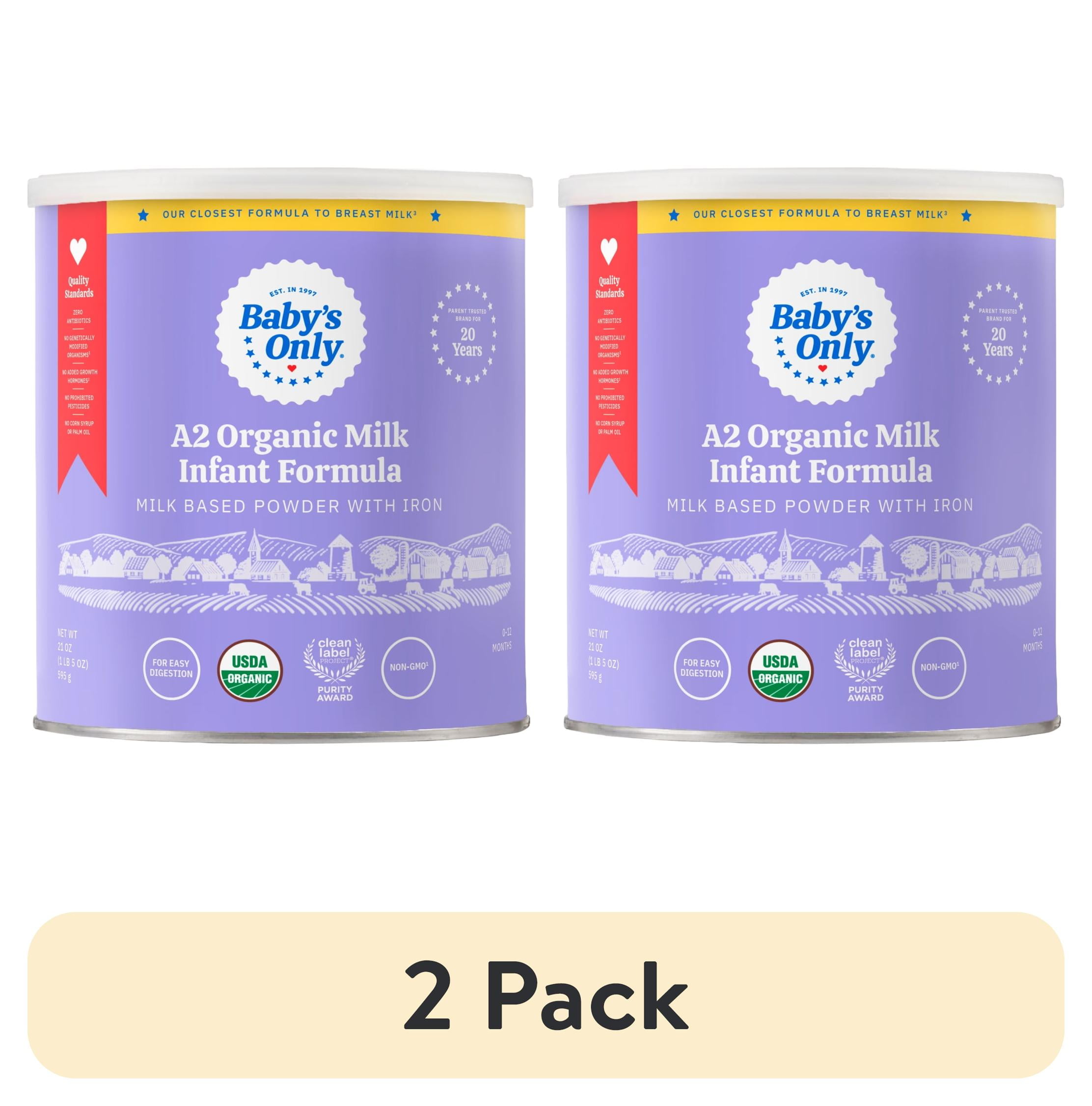 (2 pack) Baby's Only Organic - Infant Formula Organic 2 Supplement Iron - 21 Ounces