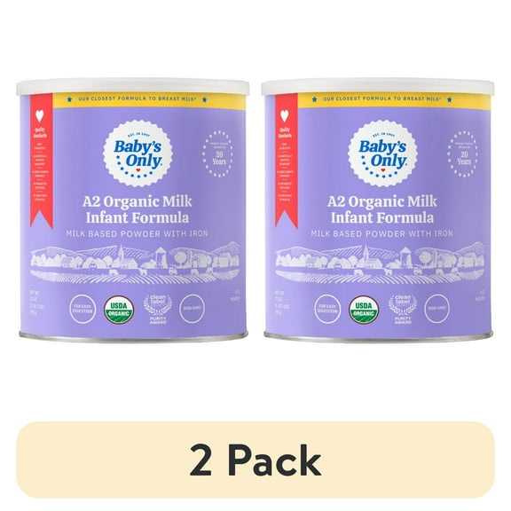 (2 pack) Baby's Only Organic - Infant Formula Organic 2 Supplement Iron - 21 Ounces
