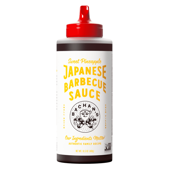 ( 2 pack )Bachan's Sweet Pineapple Japanese BBQ Sauce, 16.5oz Bottle - Bold, Fresh, Umami Flavor