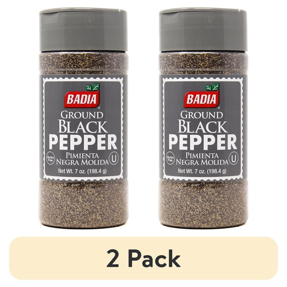 (2 pack) Badia Ground Black Pepper, 7 oz