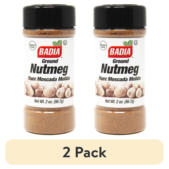 (2 pack) Badia Ground Nutmeg, 3 oz Bottle