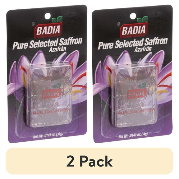 (2 pack) Badia Pure Selected Saffron Threads, 0.07 oz
