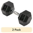 thumbnail image 1 of (2 pack) BalanceFrom Rubber Encased Hex Dumbbell, 50LBs, Single, 1 of 12