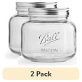 thumbnail interactive-video image 1 of (2 pack) Ball Half Gallon Deco Jar w/ Stainless Steel Lid, 1 Count, 1 of 8