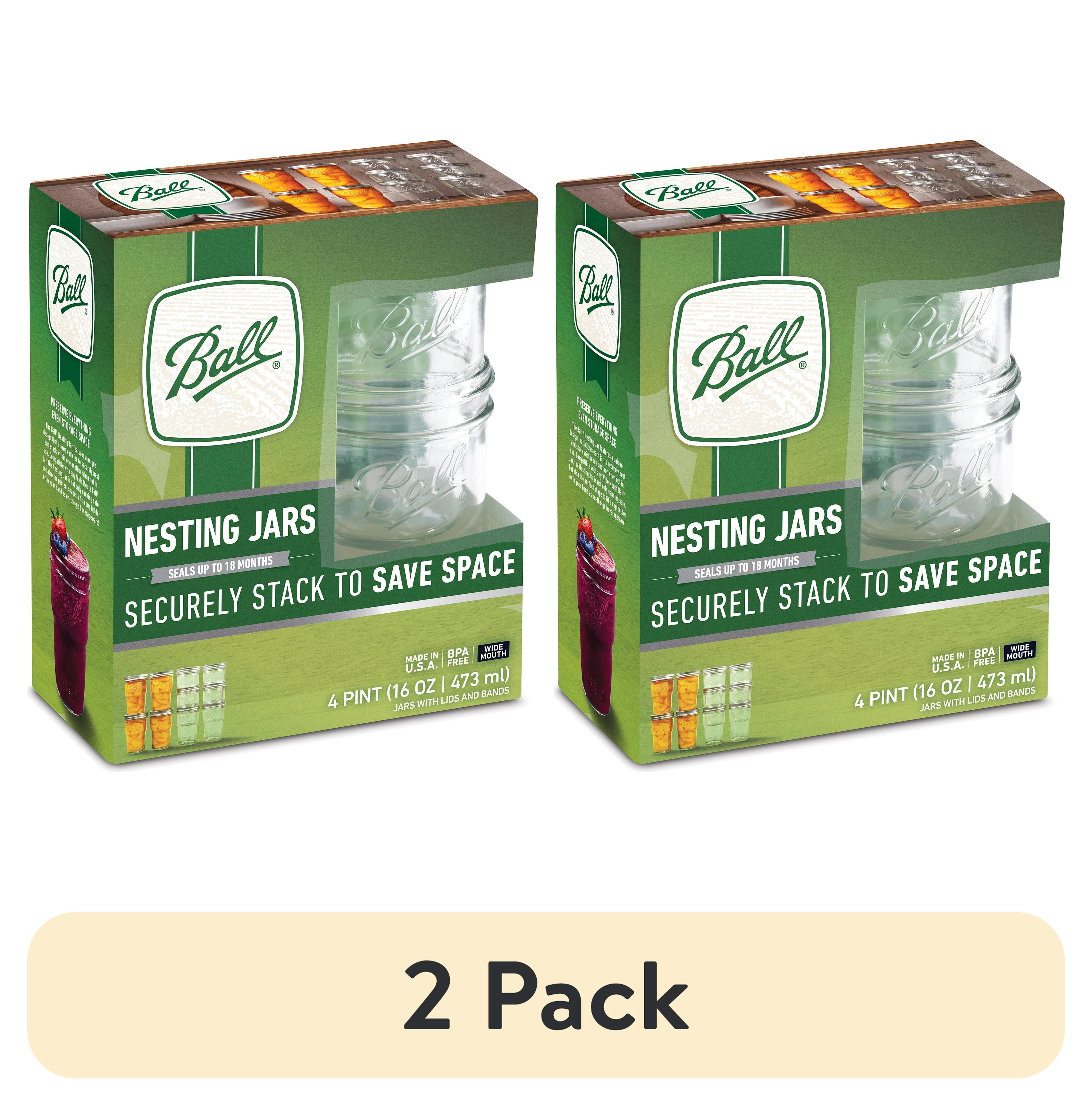 Ball社　ネスティングジャー　4個入りx4箱 Ball Wide Mouth Nesting Jar 16 oz 4 pk Mfr# 2134924 - Ace