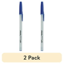 (2 pack) Universal UNV27411 Medium 1 mm Stick Ballpoint Pen - Blue Ink, Gray/Blue Barrel (1 Dozen)