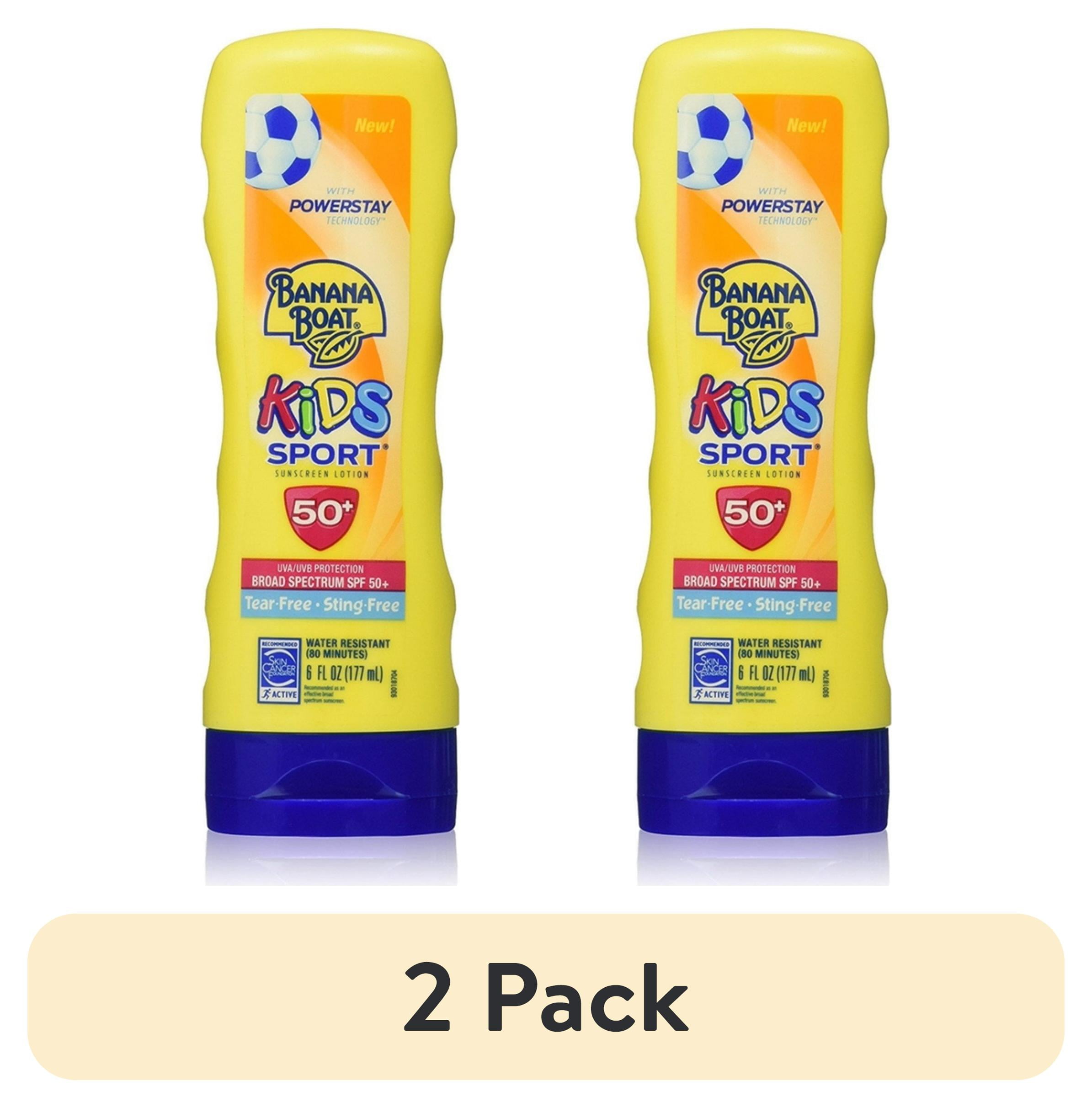 (2 pack) Banana Boat Kids Sport Sunscreen Lotion Broad Spectrum SPF 50+ 6 oz