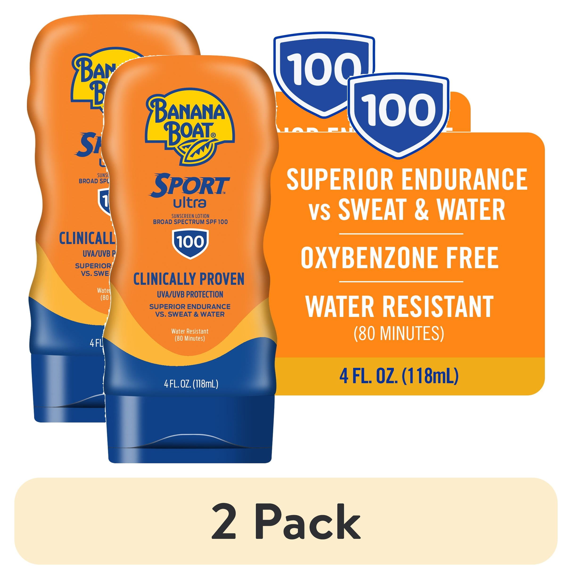 BANANA BOAT SPORT SPF100 日焼け止め　4 つ 4 pack) Banana Boat Sport Ultra Sunscreen Lotion SPF 100, 4