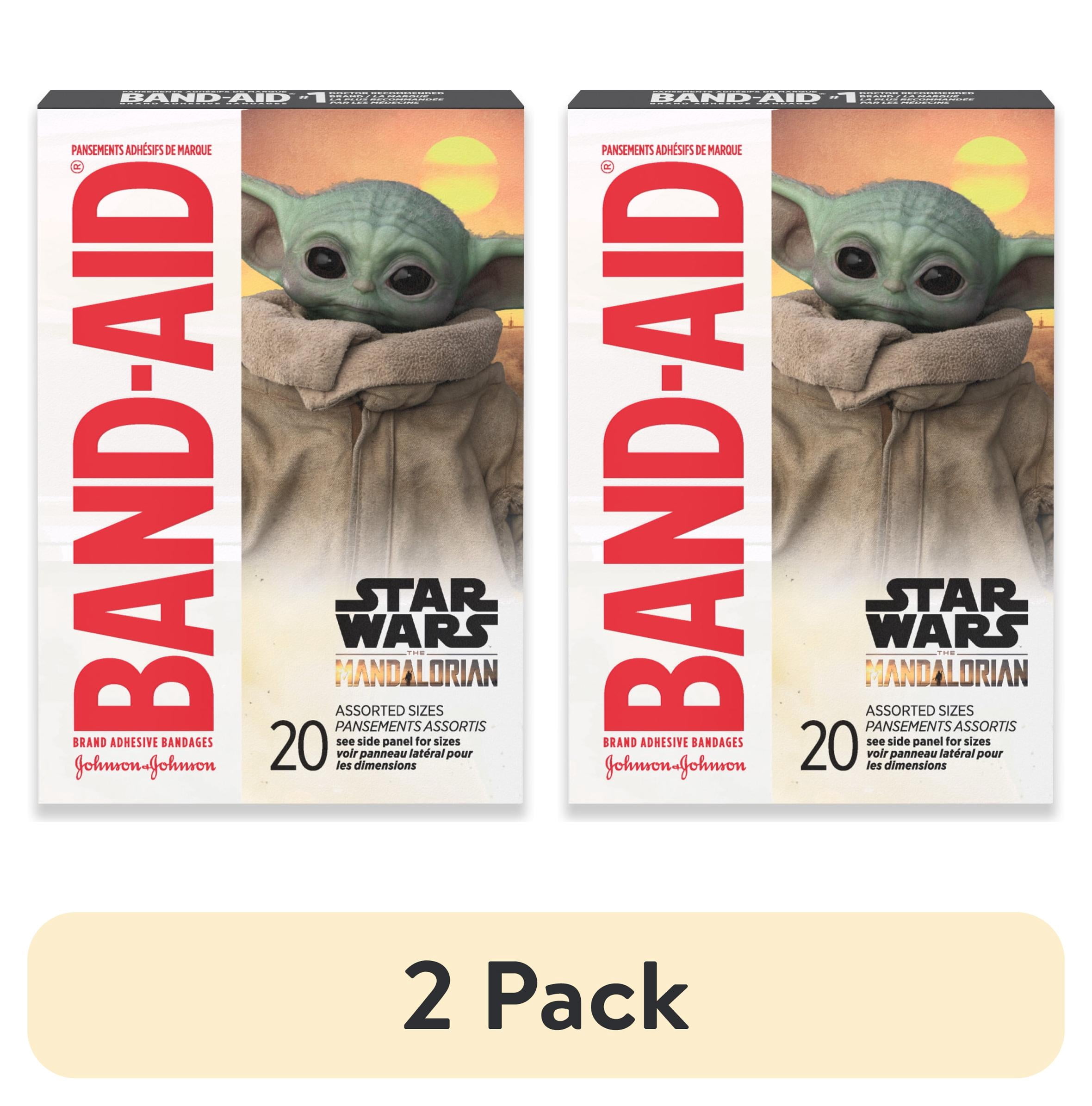(2 pack) Band-Aid Brand Bandages for Kids, Star Wars The Mandalorian, 20 Count